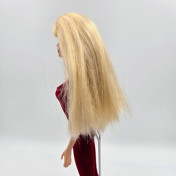 Very Velvet Barbie Doll 1998 20528 Red Velvet Jumpsuit Mattel Read - Picture 7 of 16